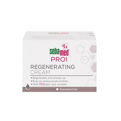 Product label for Sebamed PRO! Regenerating Cream (50 mL)