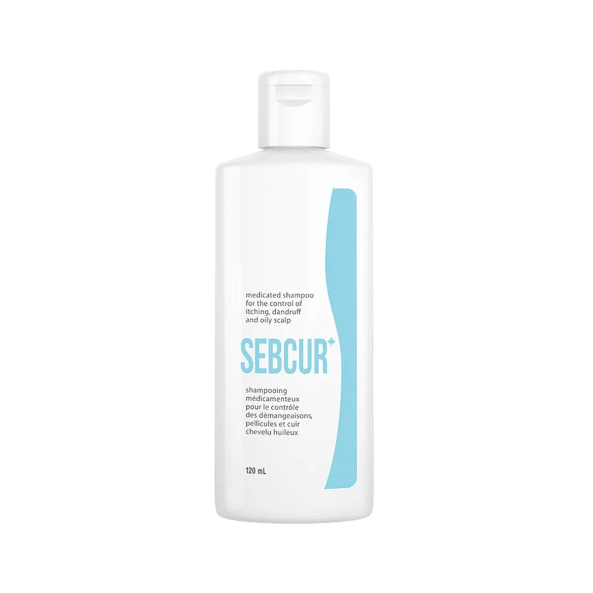 Label for Sebcur Shampoo (120 mL)