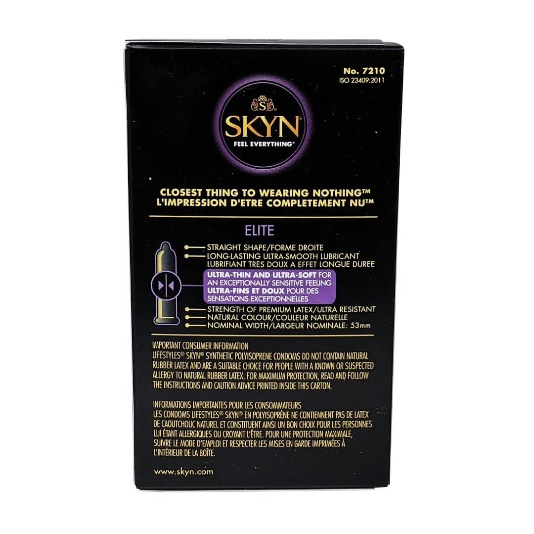 Description and information for Skyn Elite Ultra Thin and Ultra Soft Latex Free Condoms (10 count)