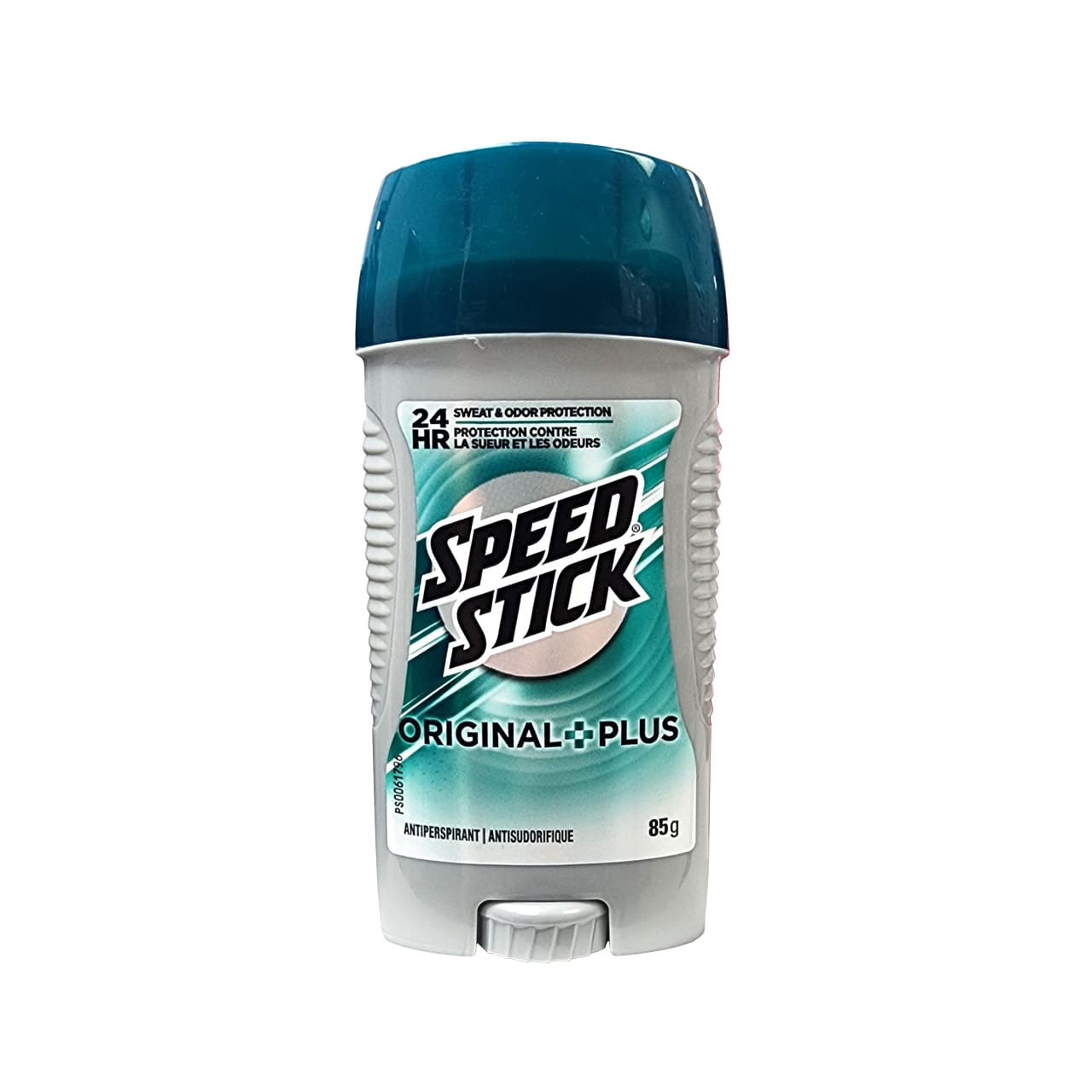 Product label for Speed Stick Original Plus Antiperspirant (85 grams)