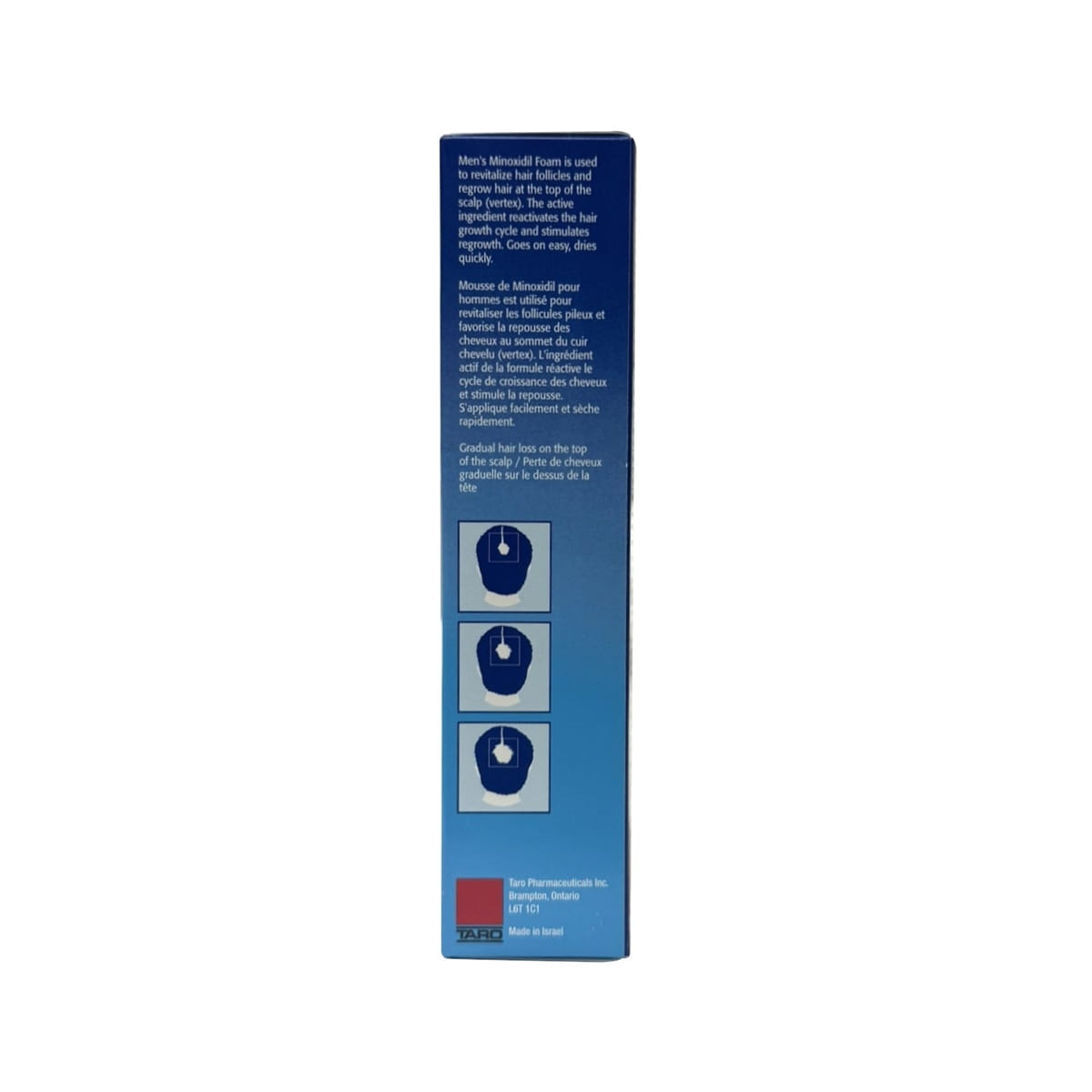 Description for Taro Men's Minoxidil Foam Hair Regrowth Treatment (3 x 60 grams)