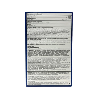 Ingredients, uses, warnings for Taro Men's Minoxidil Foam Hair Regrowth Treatment (3 x 60 grams)