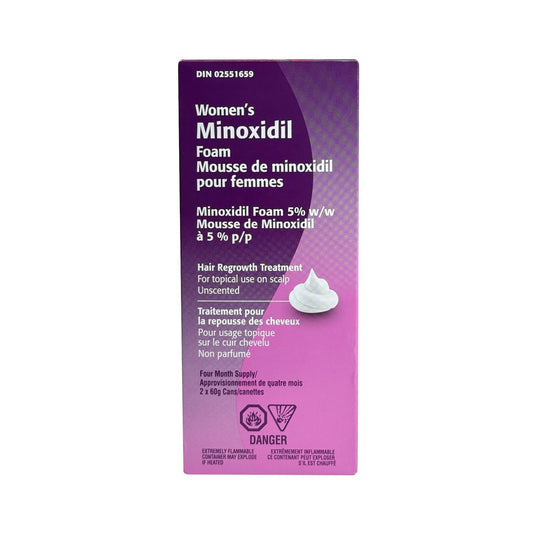 Package for Taro Women's Minoxidil Foam Hair Regrowth Treatment (2 x 60 grams)