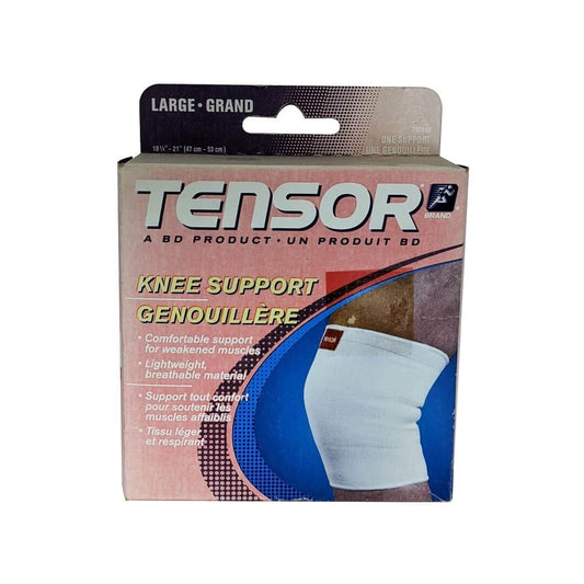 Product label for Tensor Knee Support (large)