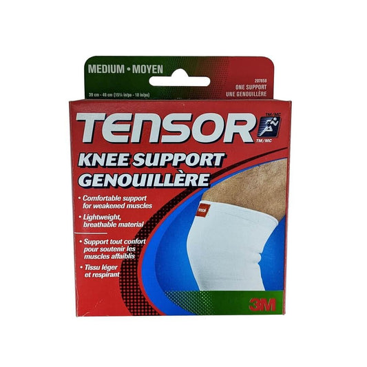Product label for Tensor Knee Support (medium)