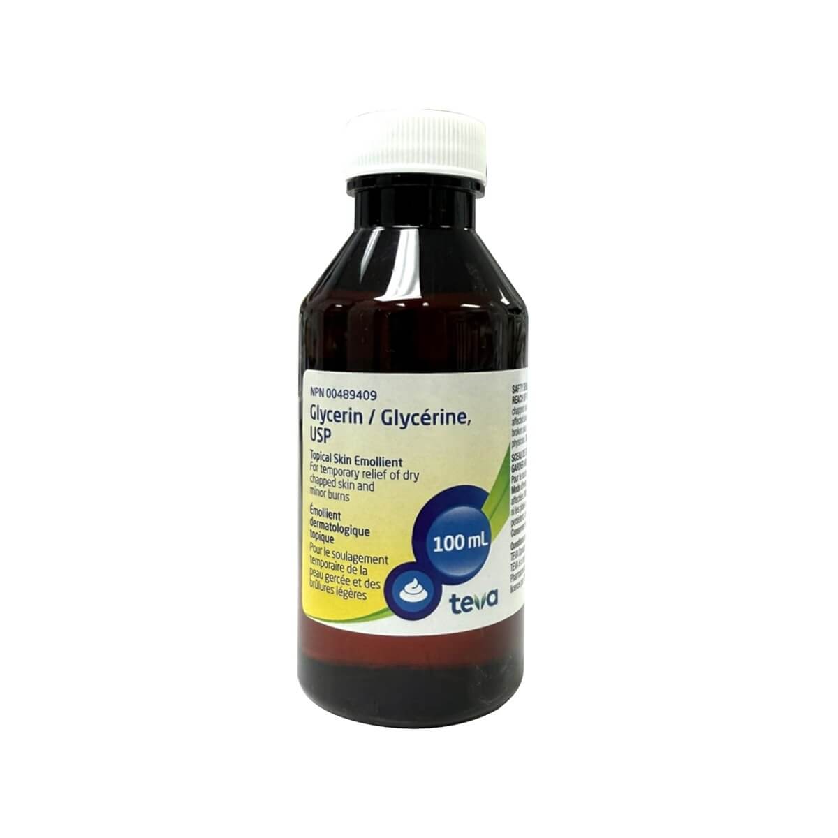 Product label for Teva Glycerin USP 