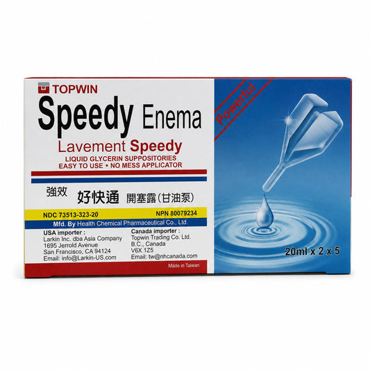 Topwin Speedy Enema (10 x 20 mL) - Product Label