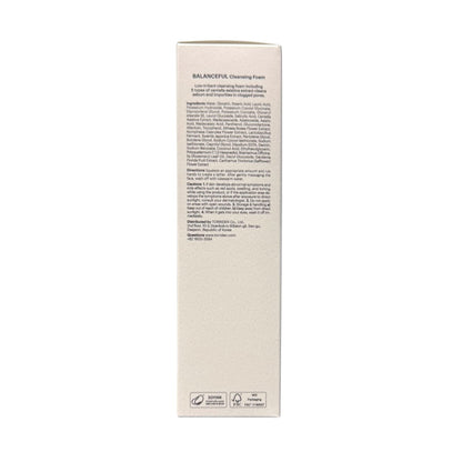 Ingredients, directions, cautions for Torriden Balanceful Cica Pore Cleansing Foam (150 mL)