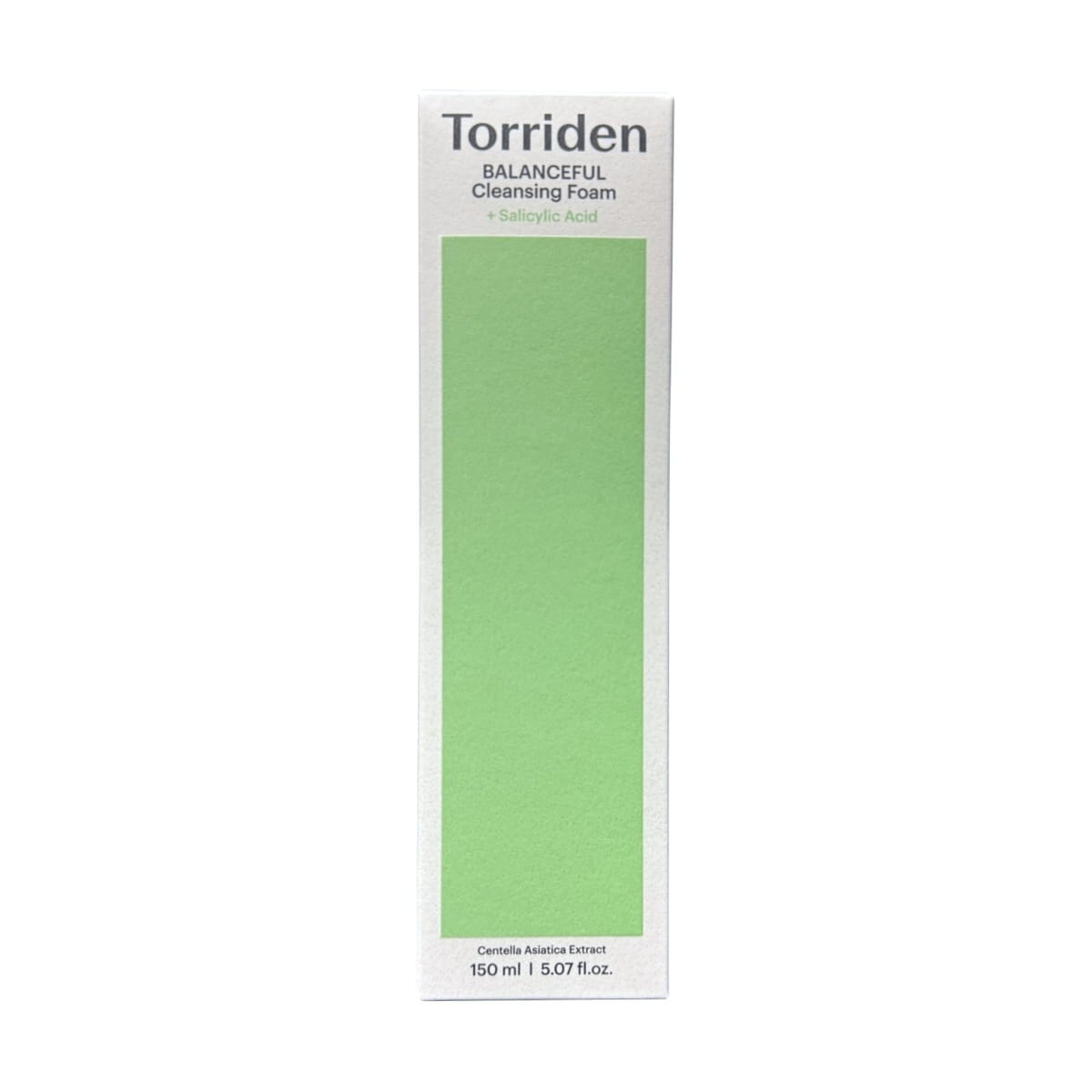 Product label for Torriden Balanceful Cica Pore Cleansing Foam (150 mL)