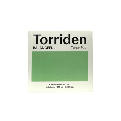Product label for Torriden Balanceful Cica Toner Pad (60 count)