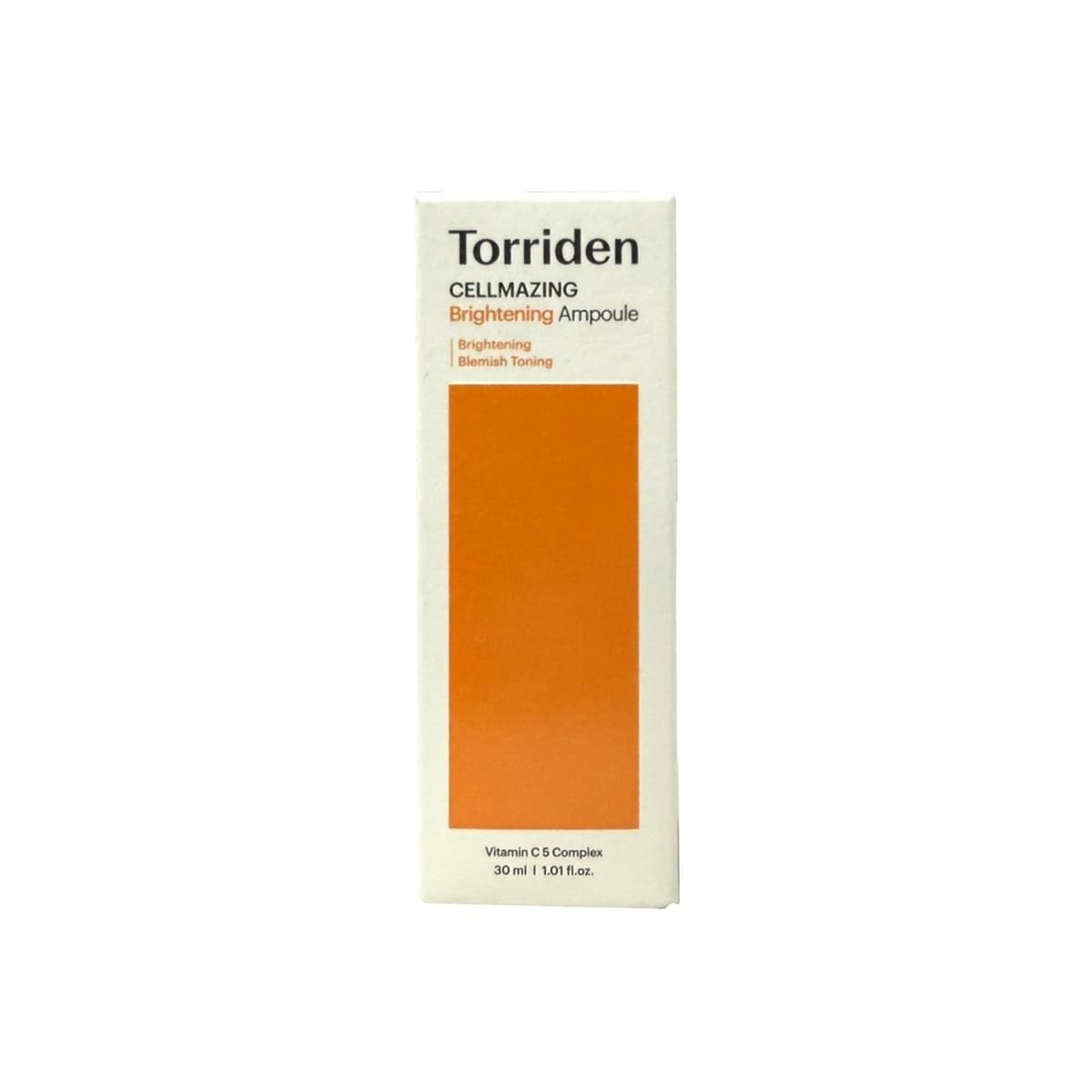 Product label for Torriden Cellmazing Vita C Brightening Ampoule (30 mL)