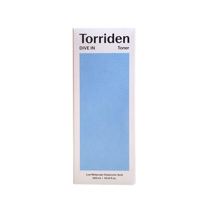 Product label for Torriden Dive-In Molecular Hyaluronic Acid Toner (300 mL)