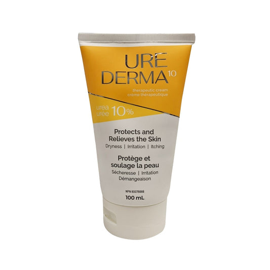 Product label for Urederma 10 Therapeutic Cream with Urea 10% (100 mL)