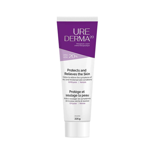 Product label for Urederma 20 Therapeutic Cream with Urea 20% (225 mL)