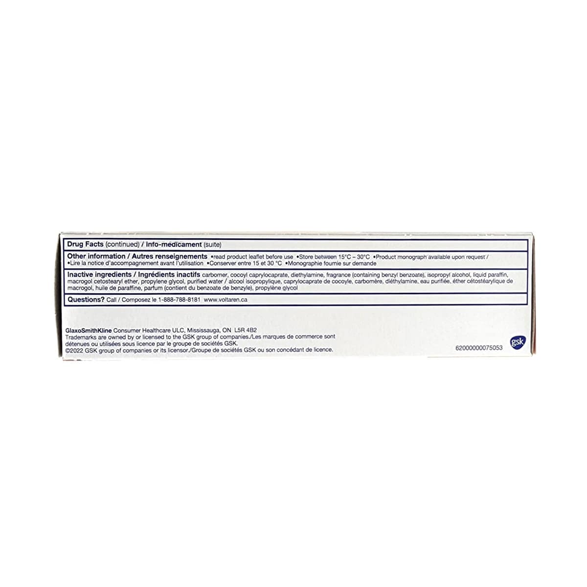 Ingredients for Voltaren Emulgel Back and Muscle Pain (100 grams)