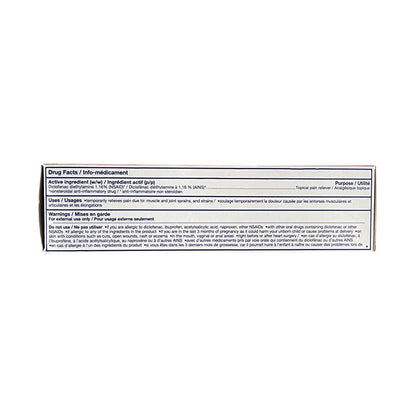 Ingredients, Uses, Warnings for Voltaren Emulgel Back and Muscle Pain (100 grams)