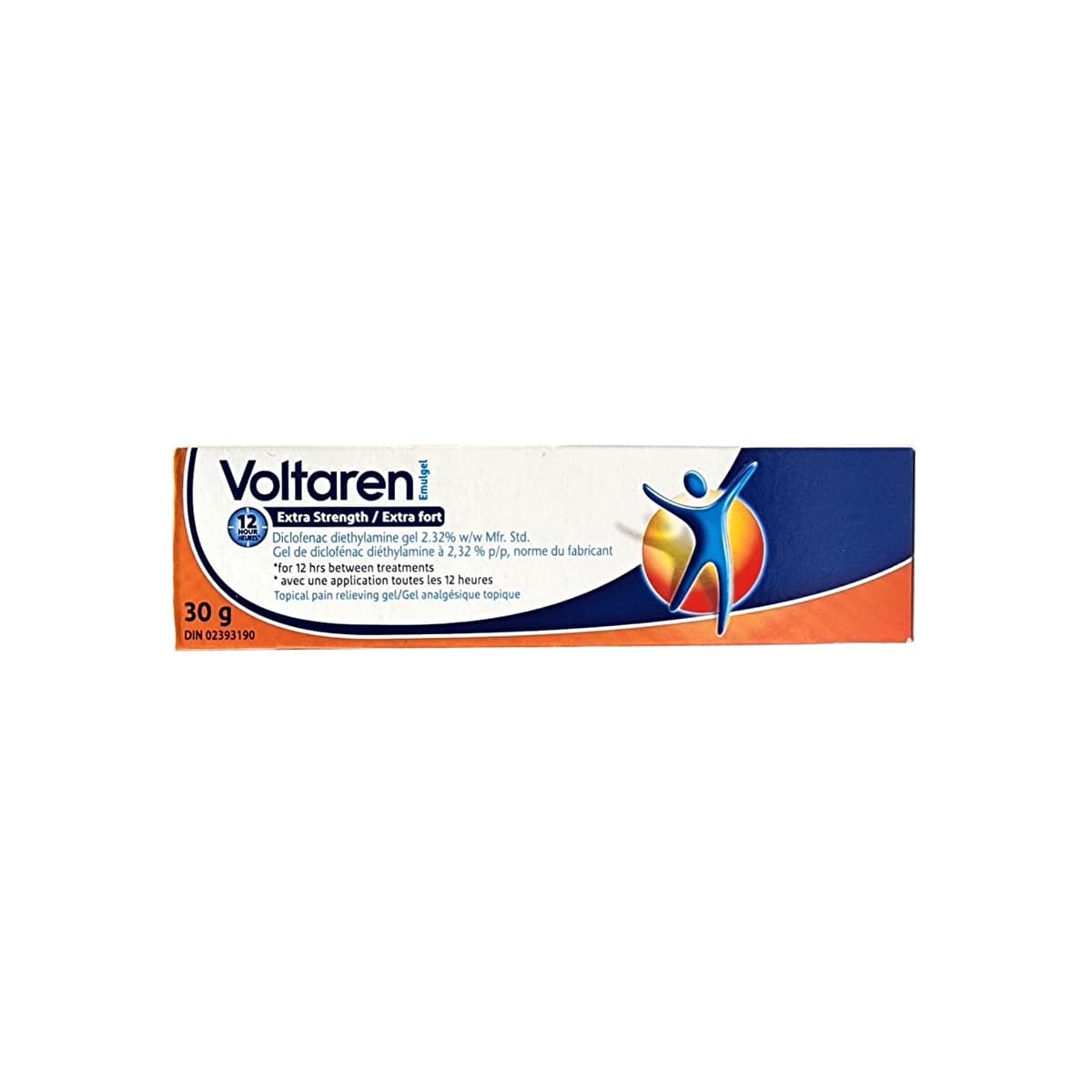 Product label for Voltaren Emulgel Extra Strength Gel (30g)