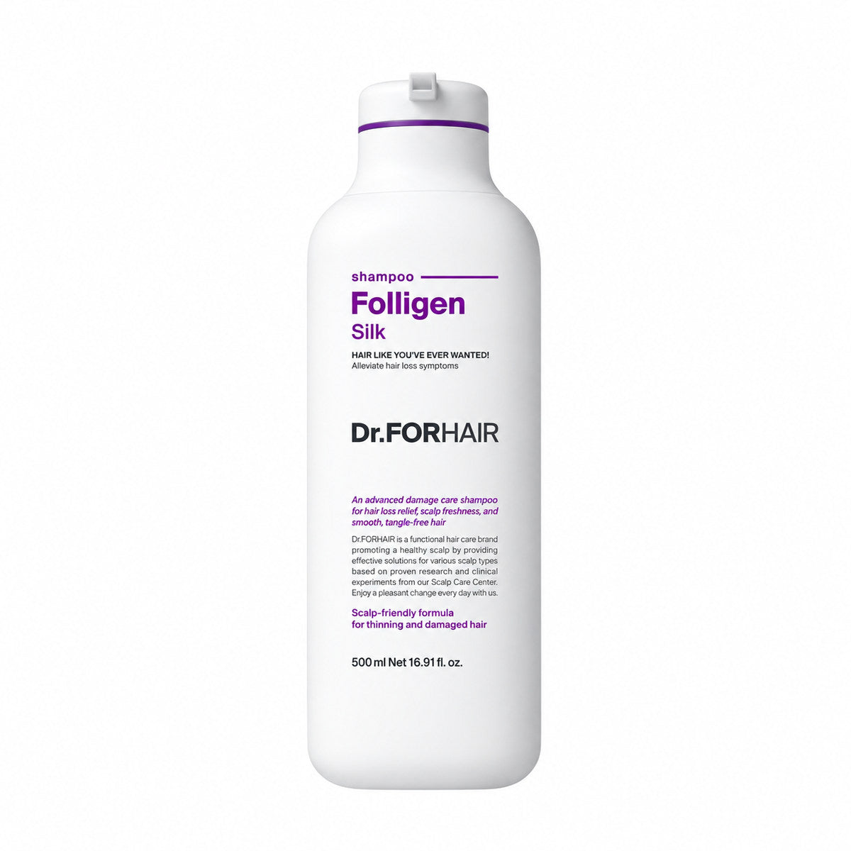Bottle for Dr.FORHAIR Folligen Silk Shampoo (500 mL)
