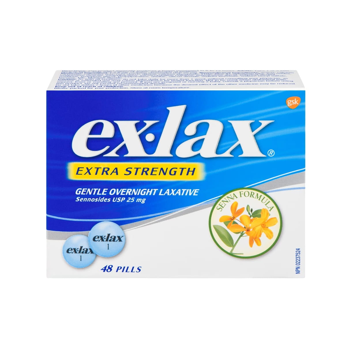 ex-lax Extra Strength Gentle Overnight Laxative (48 pills)
