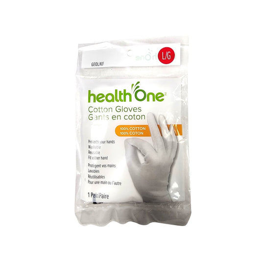 Product label for health One Cotton Gloves (Large Size)