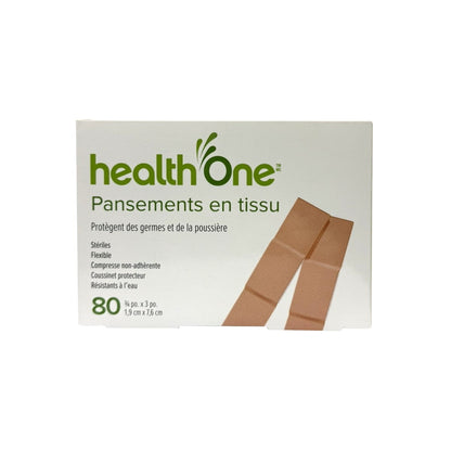 health One First Aid Fabric Bandages (1.9 cm x 7.6 cm) (80 bandages)