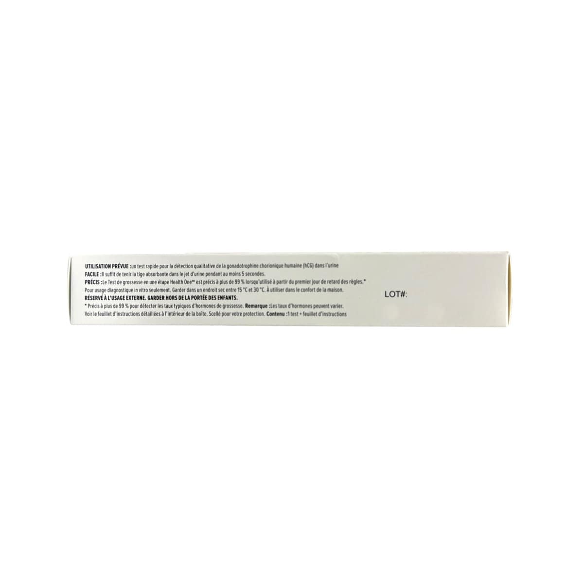 Intended use and features for health One Rapid Detection Pregnancy Test in French