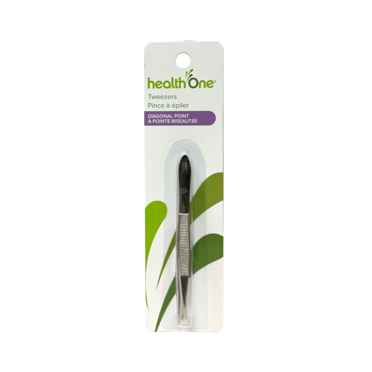 Product label for health One Tweezers with Diagonal Point