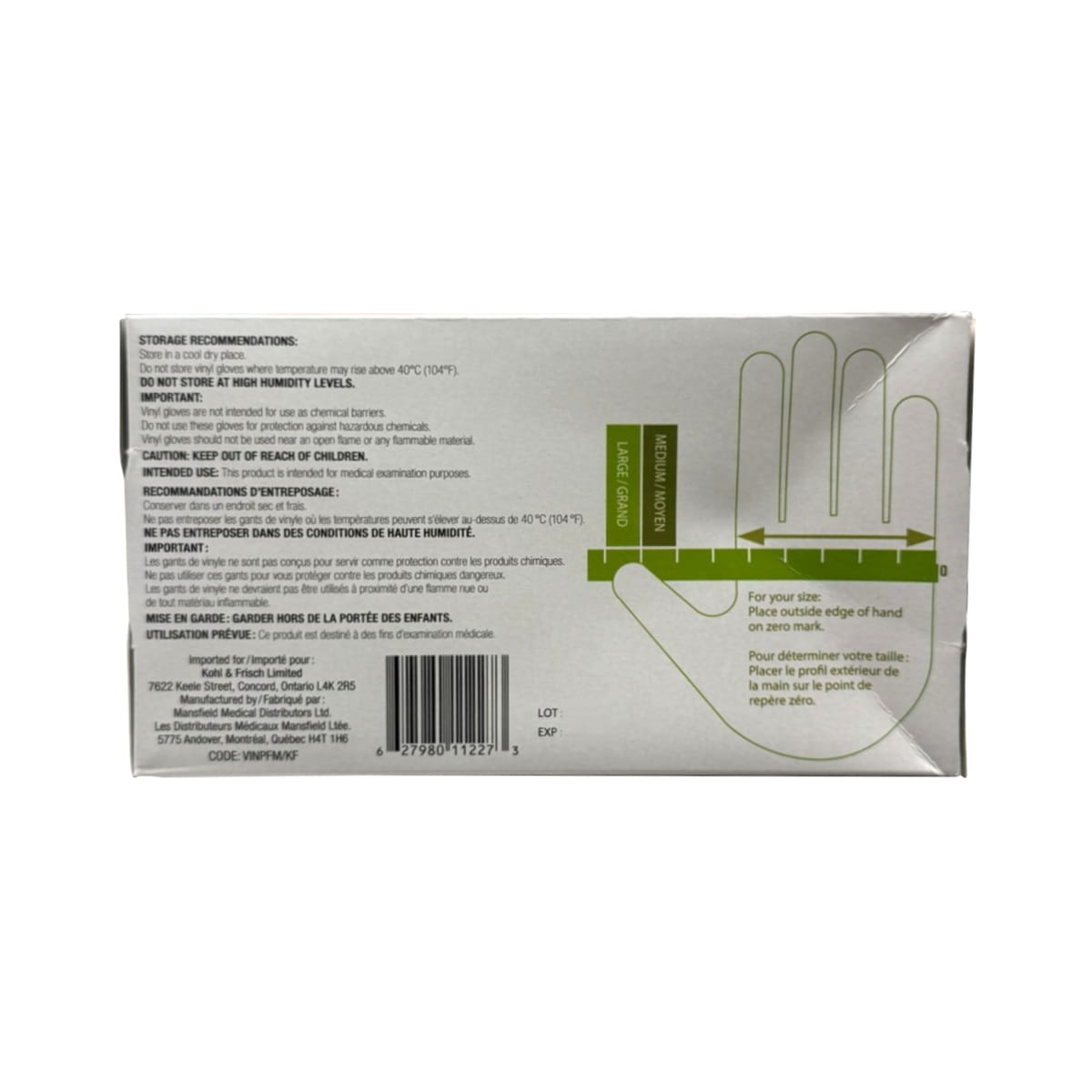 Details for health One Vinyl Medical Gloves Medium (100 count)