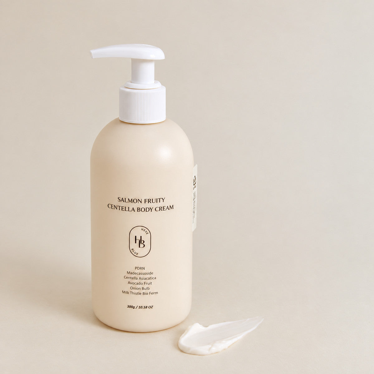 Graphic for HEVEBLUE Salmon Fruity Centella Body Cream (300 grams)