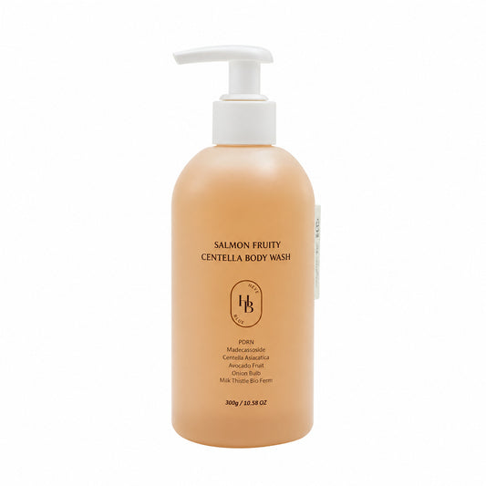 Bottle for HEVEBLUE Salmon Fruity Centella Body Wash (300 grams)
