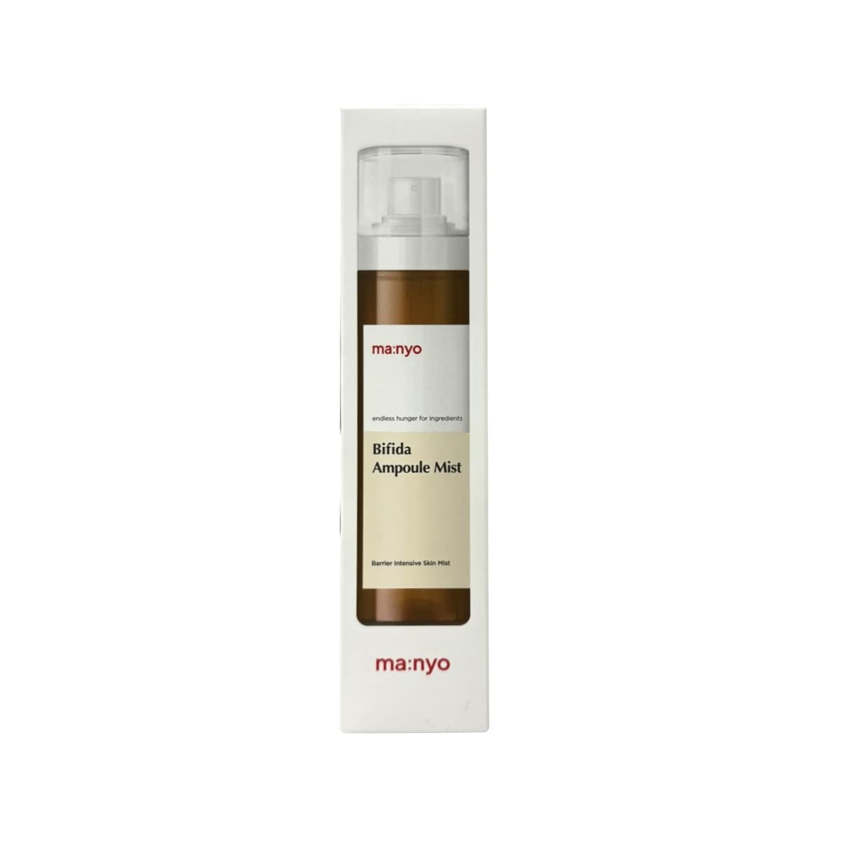 Product label for ma:nyo Bifida Ampoule Mist (120 mL)
