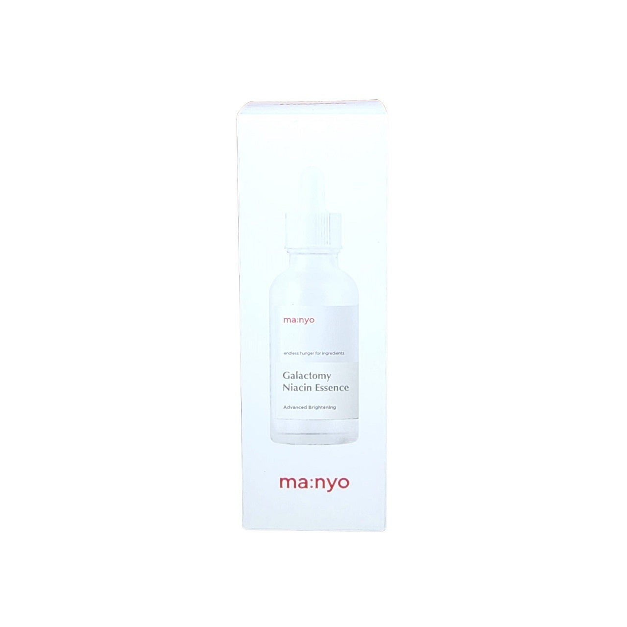 Product label for ma:nyo Galactomy Niacin Essence (50 mL)