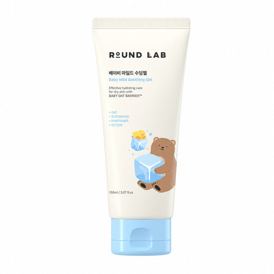 Product label for Round Lab Baby Mild Soothing Gel (150 mL)