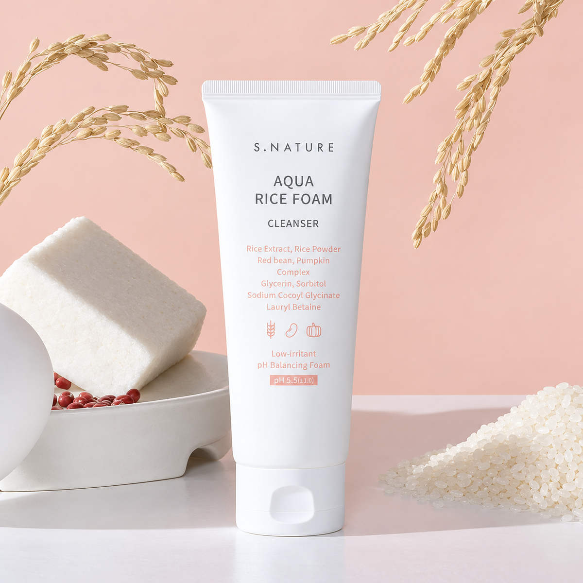 Tube graphic S.Nature Aqua Rice Foam Cleanser (160 mL)