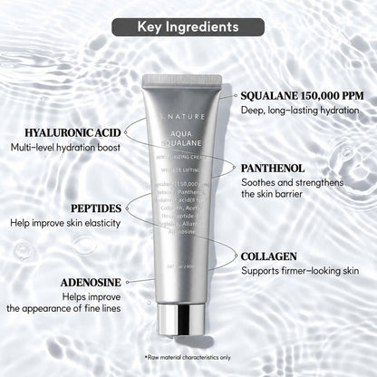 Featured ingredients for S.Nature Aqua Squalane Moisturizing Cream (60 mL)
