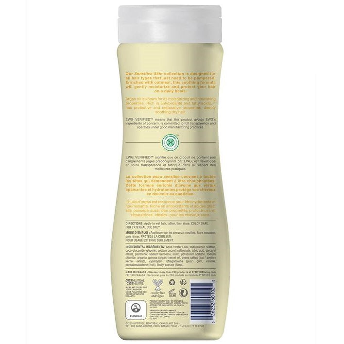 ATTITUDE Sensitive Skin Natural Shampoo - Repair & Colour Protection - Argan Oil (473 mL)