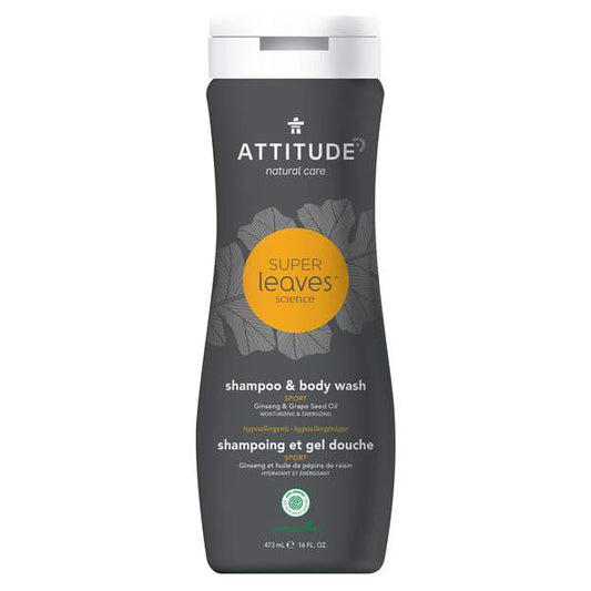 ATTITUDE Super Leaves 2-in-1 Shampoo & Body Wash - Sport (473 mL)