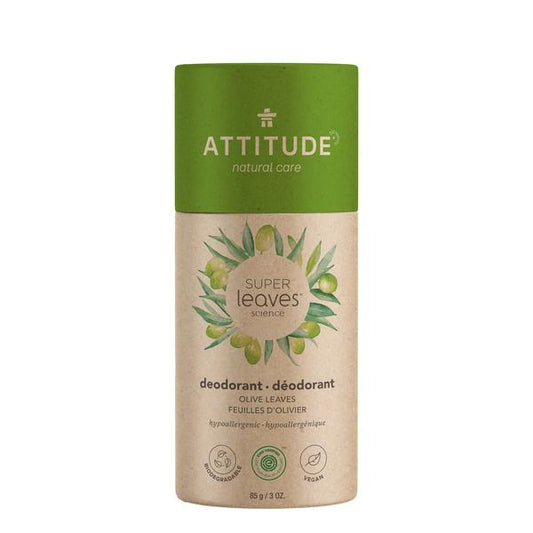 ATTITUDE Super Leaves Natural Deodorant for Men & Women - Olive Leaves (85 grams)