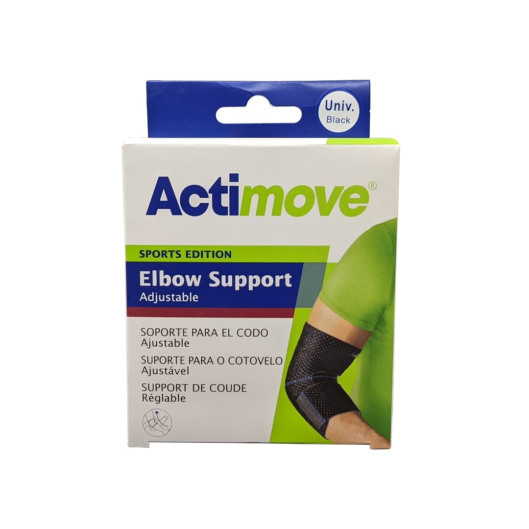 Product label for Actimove Adjustable Elbow Support (Universal Size)
