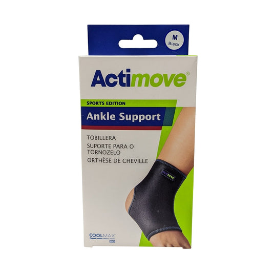 Product label for Actimove Ankle Support (Medium)