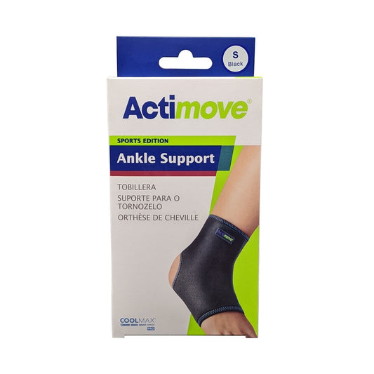 Product label for Actimove Ankle Support (Small)