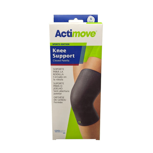 Product label for Actimove Knee Support Closed Patella (Small)