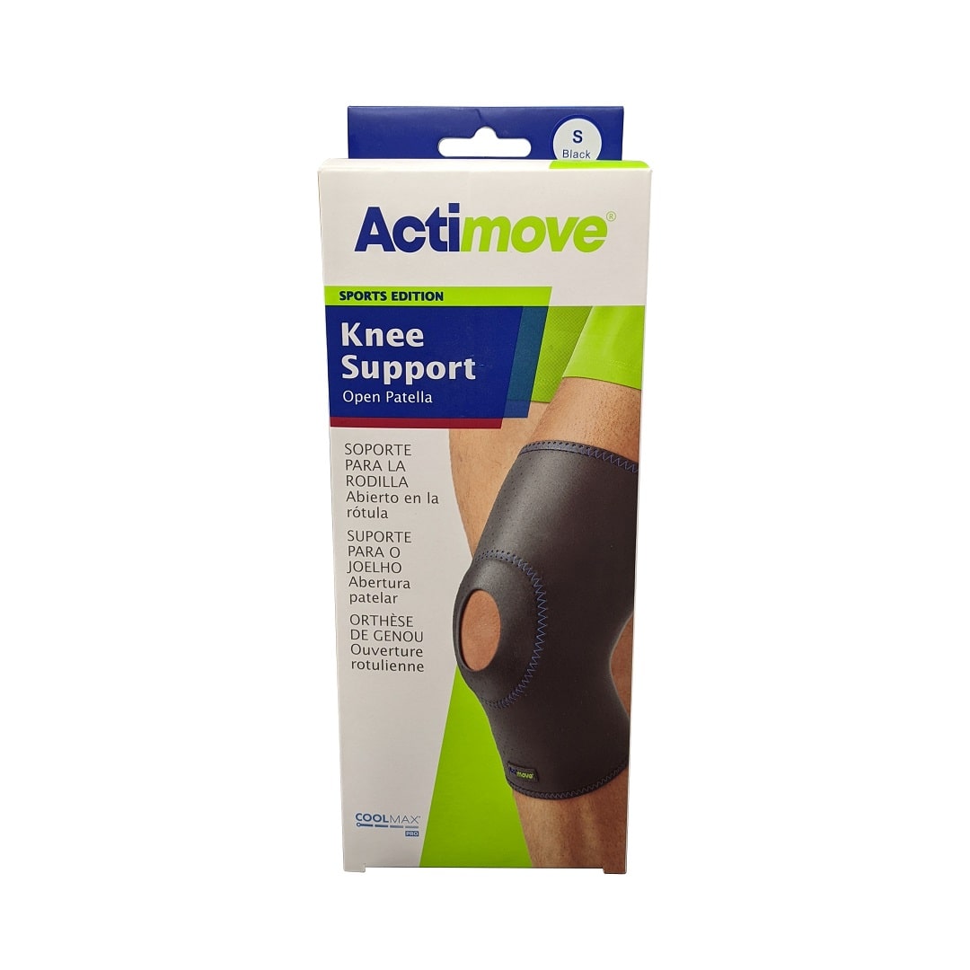 Product label for Actimove Knee Support Open Patella (Small)