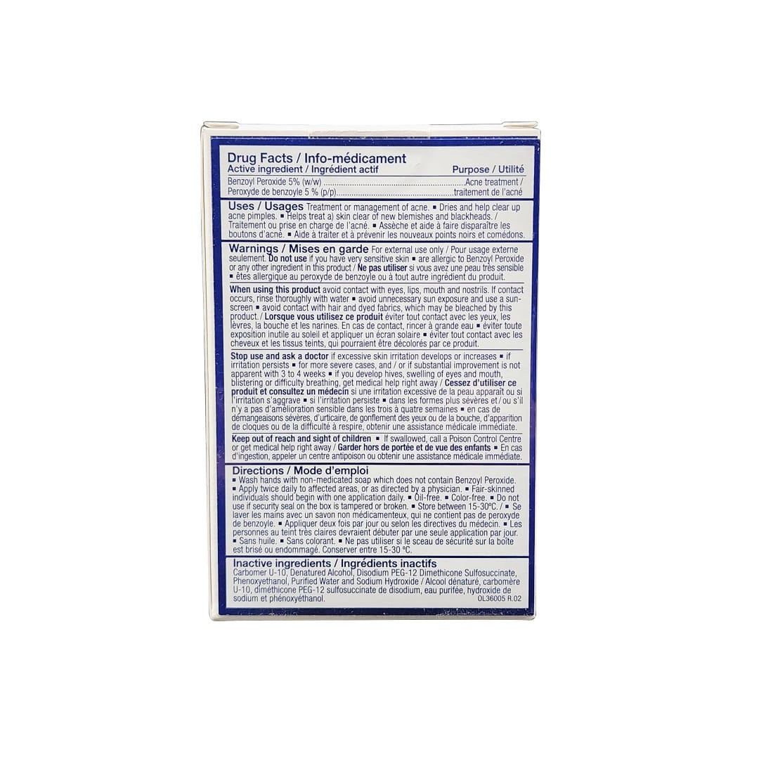 Ingredients, Uses, Warnings, Directions for Adasept BP5 Acne Gel (50 mL grams)