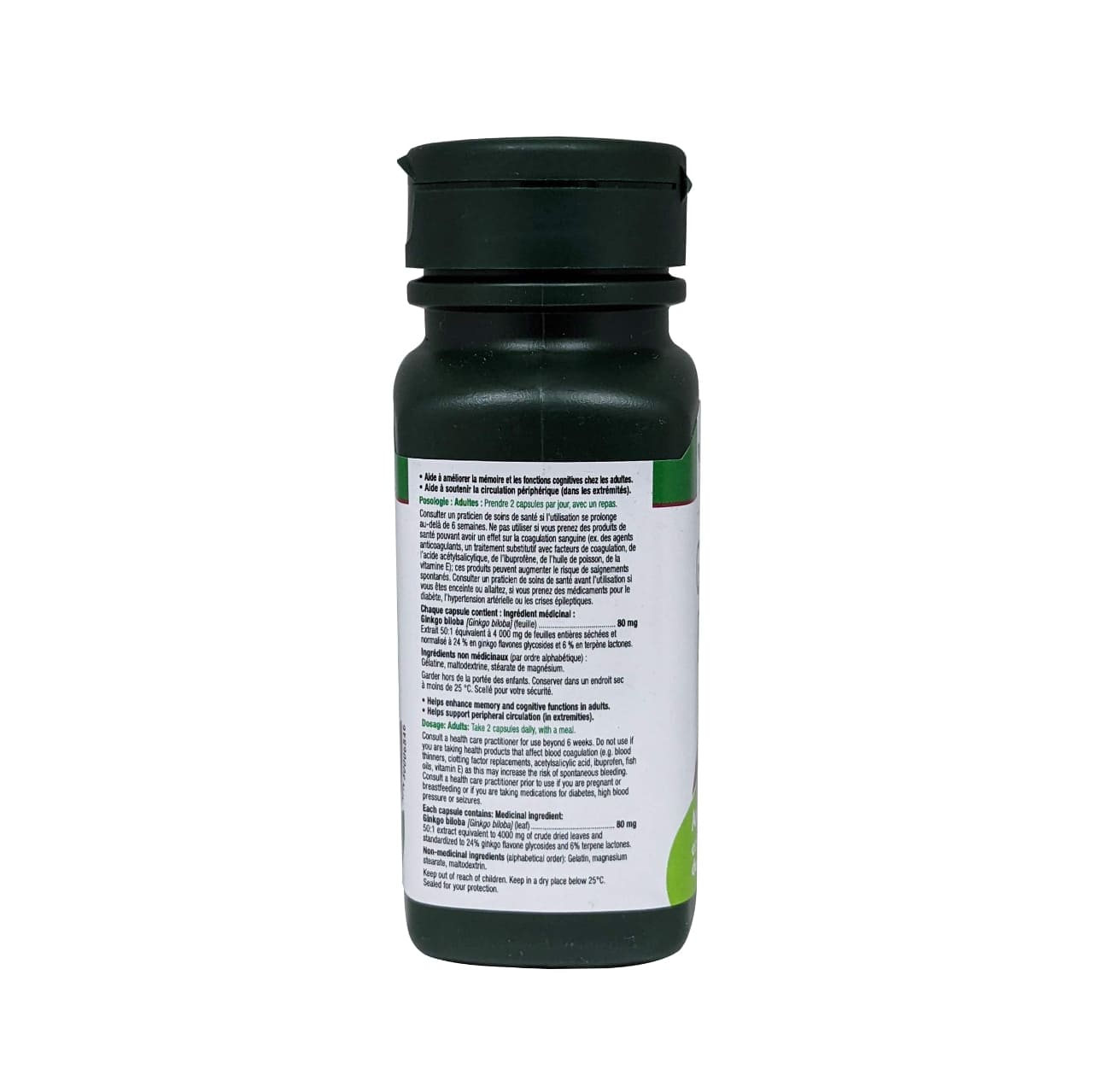 Product details, ingredients, directions, and warnings for Adrien Gagnon Ginkgo Biloba.