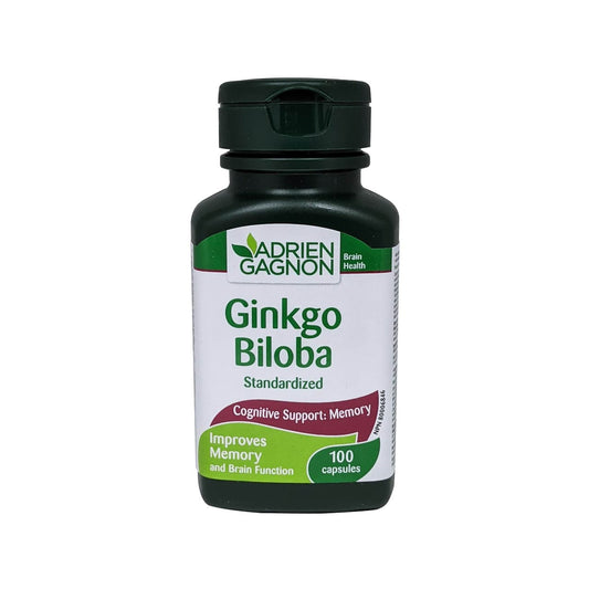 English product label for Adrien Gagnon Ginkgo Biloba.