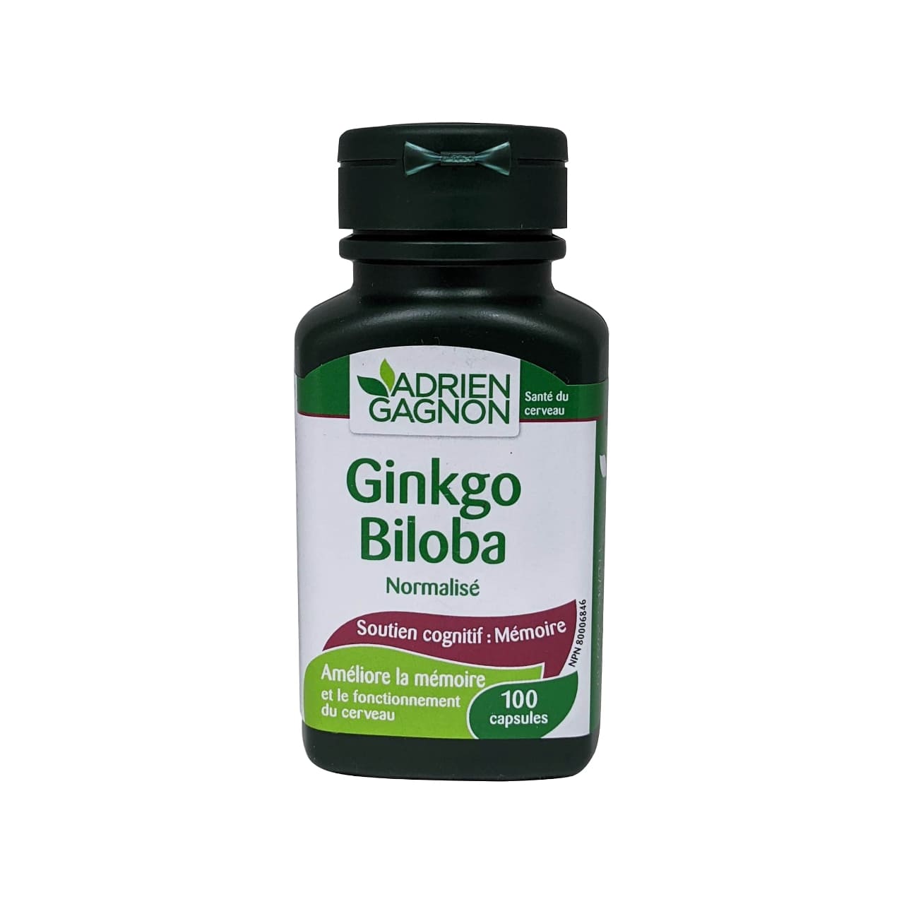 French product label for Adrien Gagnon Ginkgo Biloba.