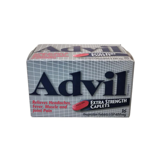 English label for Advil Extra Strength Ibuprofen 400mg Caplets
