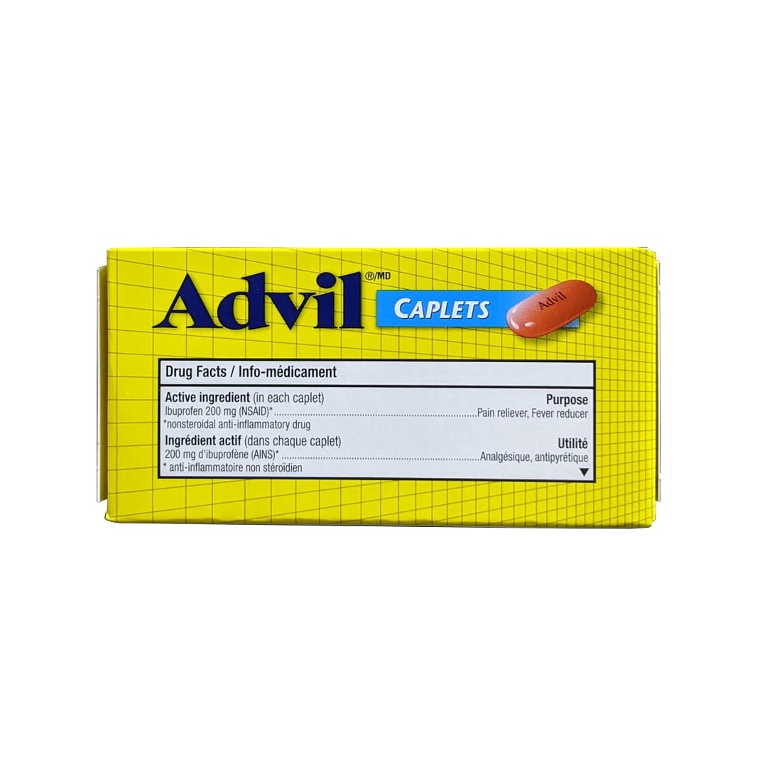 Ingredients for Advil Ibuprofen 200mg (100 Caplets)