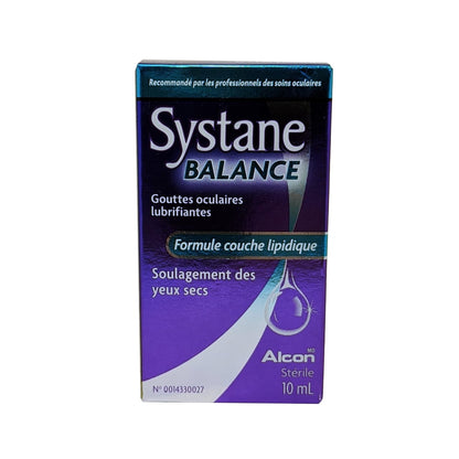 French product label for Alcon Systane Balance Lipid Layer Formula Lubricant Eye Drops